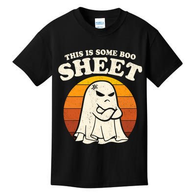 Boo Sheet Shirt This Is Some Boo Sheet Ghost Funny Retro Halloween Kids T-Shirt