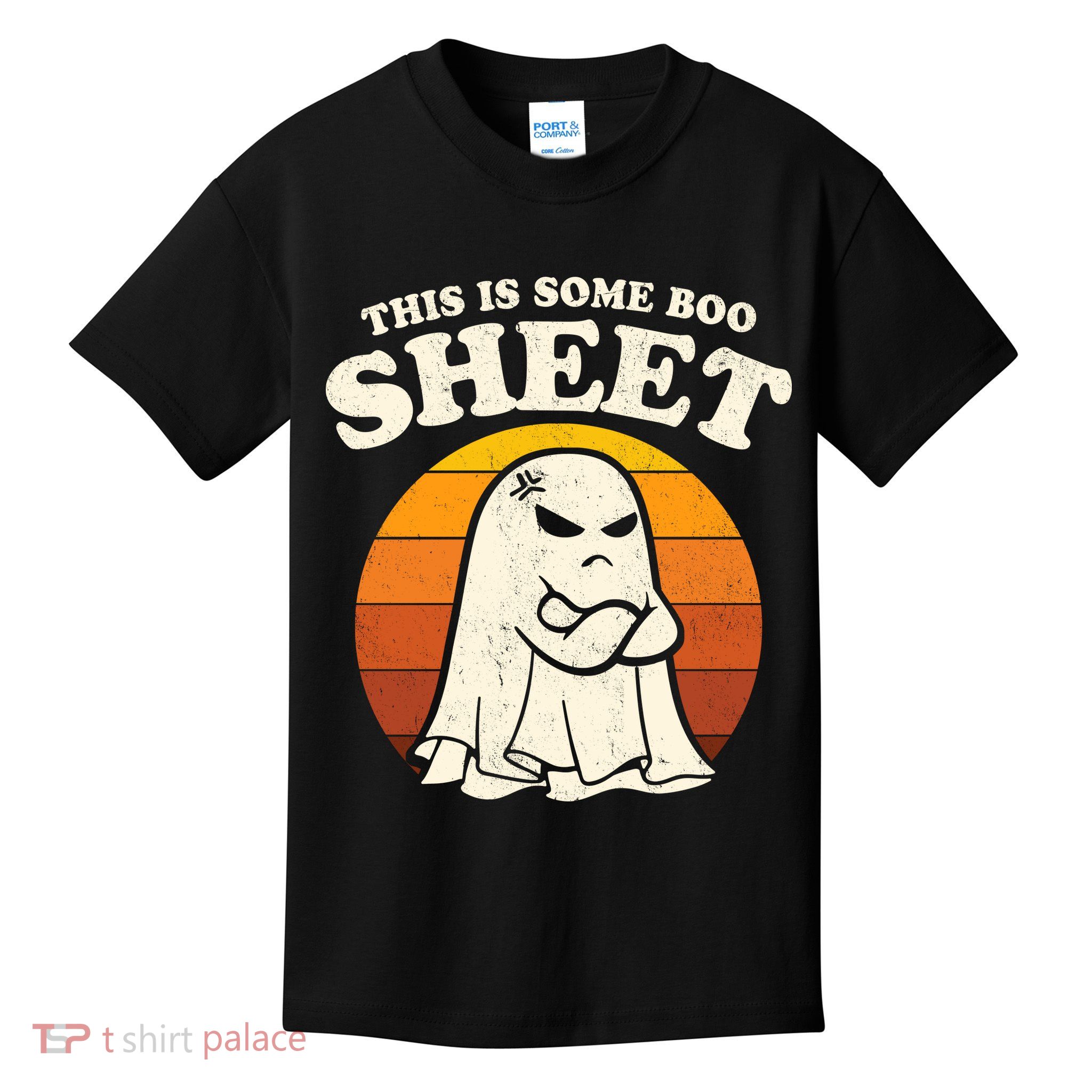 Boo Sheet Shirt This Is Some Boo Sheet Ghost Funny Retro Halloween Kids T-Shirt