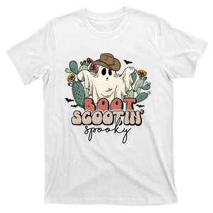 Boot Scootin Spooky Western Halloween Costume Cowboy Ghost T-Shirt