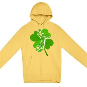 Basketball Sports Shamrock St Patricks Day Gift Premium Pullover Hoodie