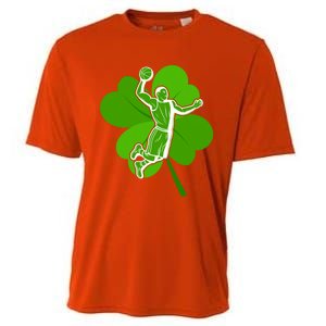 Basketball Sports Shamrock St Patricks Day Gift Cooling Performance Crew T-Shirt