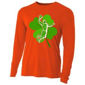 Basketball Sports Shamrock St Patricks Day Gift Cooling Performance Long Sleeve Crew