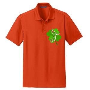 Basketball Sports Shamrock St Patricks Day Gift Dry Zone Grid Polo