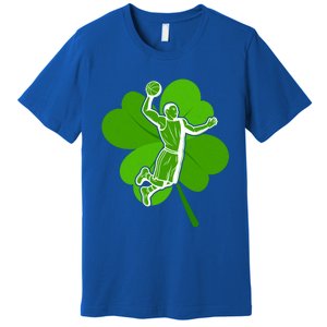 Basketball Sports Shamrock St Patricks Day Gift Premium T-Shirt