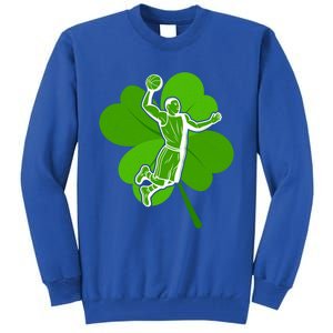 Basketball Sports Shamrock St Patricks Day Gift Tall Sweatshirt