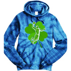 Basketball Sports Shamrock St Patricks Day Gift Tie Dye Hoodie