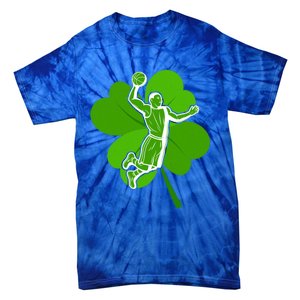 Basketball Sports Shamrock St Patricks Day Gift Tie-Dye T-Shirt