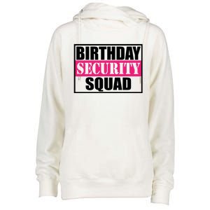 Birthday Security Squad Family Bgreat Giftday Team Cool Gift Womens Funnel Neck Pullover Hood