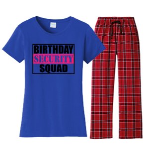 Birthday Security Squad Family Bgreat Giftday Team Cool Gift Women's Flannel Pajama Set