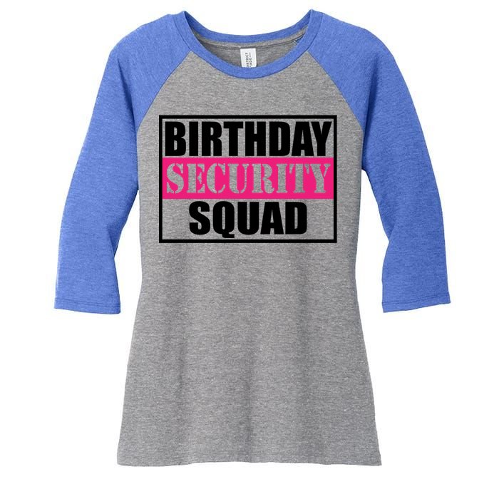 Birthday Security Squad Family Bgreat Giftday Team Cool Gift Women's Tri-Blend 3/4-Sleeve Raglan Shirt