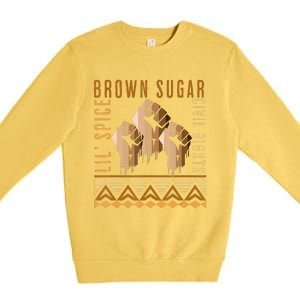 Brown Sugar Spice and Civil Rights Cute Black History Month Premium Crewneck Sweatshirt