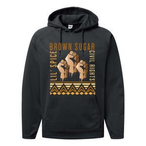 Brown Sugar Spice and Civil Rights Cute Black History Month Performance Fleece Hoodie