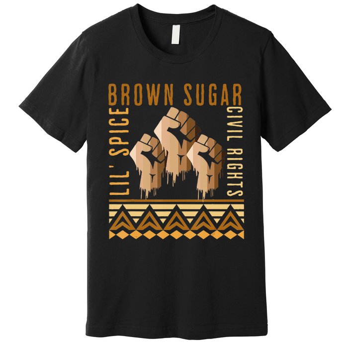 Brown Sugar Spice and Civil Rights Cute Black History Month Premium T-Shirt