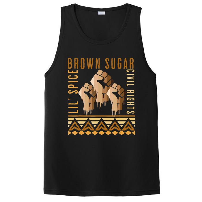 Brown Sugar Spice and Civil Rights Cute Black History Month PosiCharge Competitor Tank