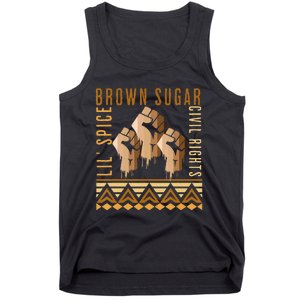 Brown Sugar Spice and Civil Rights Cute Black History Month Tank Top