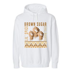 Brown Sugar Spice and Civil Rights Cute Black History Month Garment-Dyed Fleece Hoodie