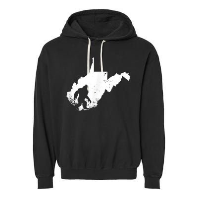 Bigfoot Sasquatch Sighted In State Of West Virginia Bigfoot Garment-Dyed Fleece Hoodie