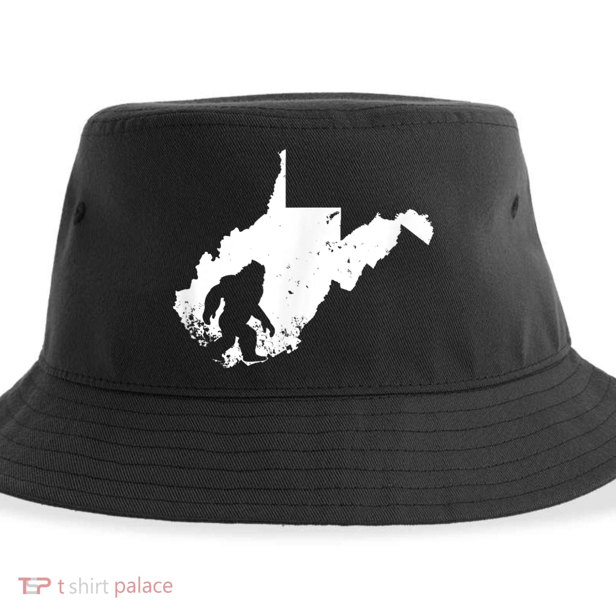 Bigfoot Sasquatch Sighted In State Of West Virginia Bigfoot Sustainable Bucket Hat