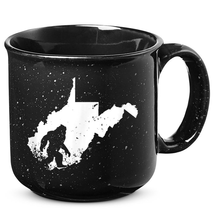 Bigfoot Sasquatch Sighted In State Of West Virginia Bigfoot 15oz Campfire Ceramic Mug