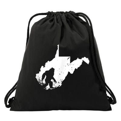 Bigfoot Sasquatch Sighted In State Of West Virginia Bigfoot Drawstring Bag