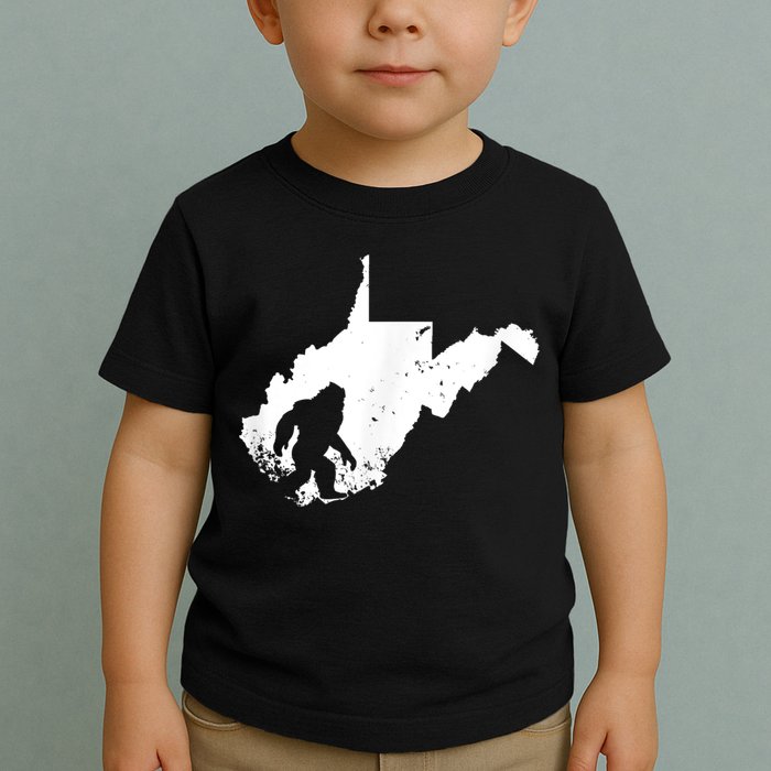 Bigfoot Sasquatch Sighted In State Of West Virginia Bigfoot Toddler T-Shirt