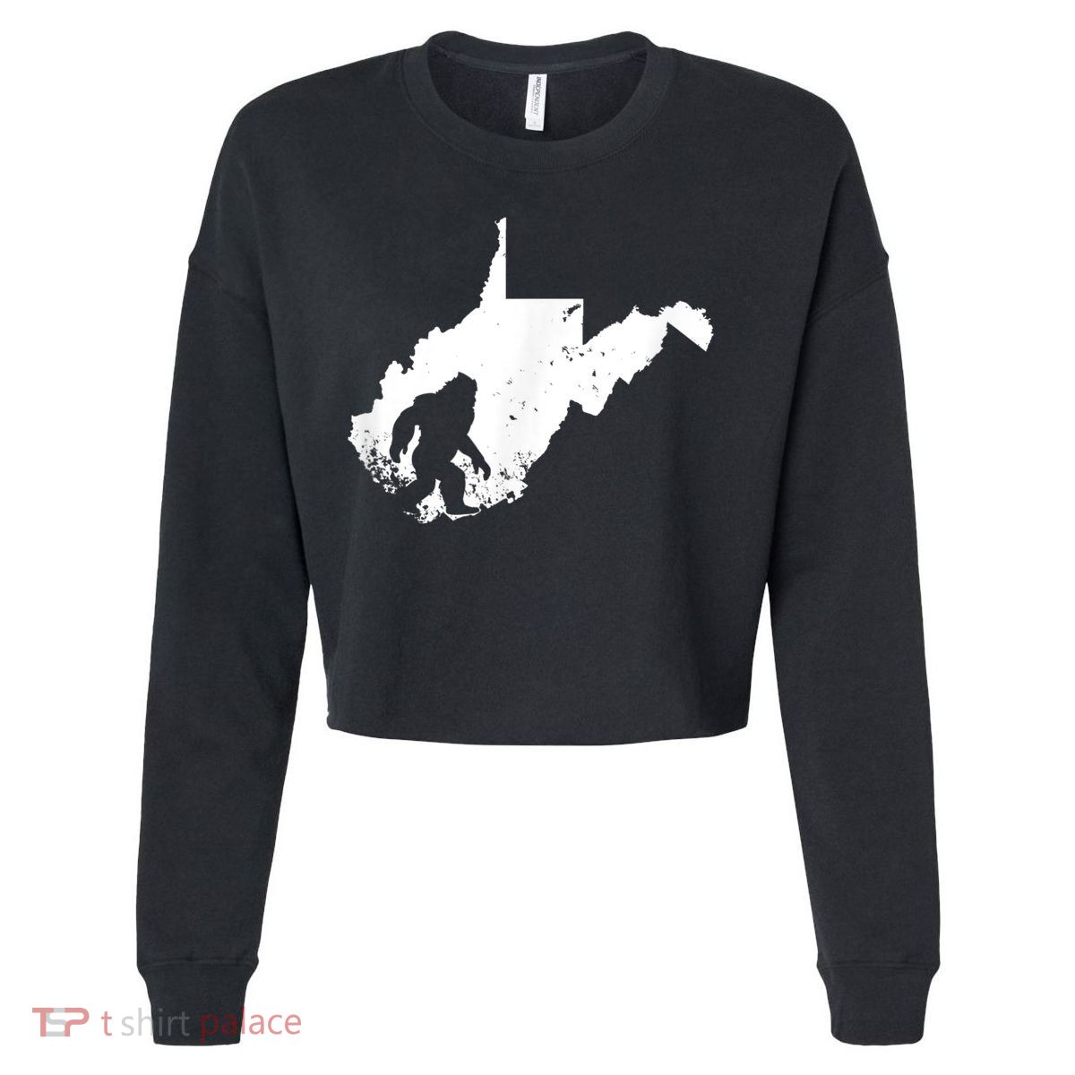 Bigfoot Sasquatch Sighted In State Of West Virginia Bigfoot Cropped Pullover Crew