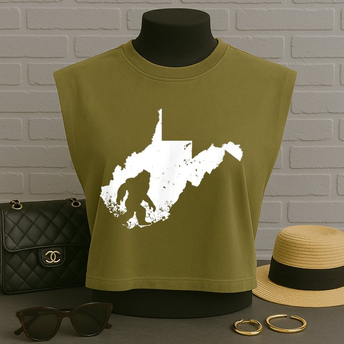 Bigfoot Sasquatch Sighted In State Of West Virginia Bigfoot Garment-Dyed Women's Muscle Tee