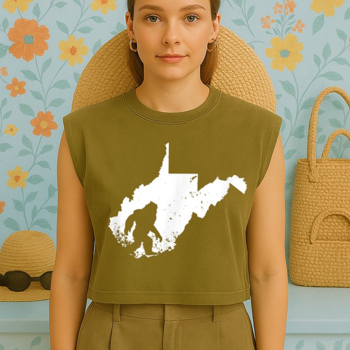 Bigfoot Sasquatch Sighted In State Of West Virginia Bigfoot Garment-Dyed Women's Muscle Tee