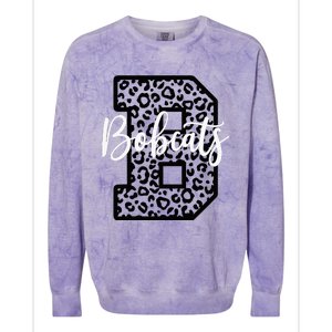 Bobcats School Spirit Leopard Sport Fan Game Day Colorblast Crewneck Sweatshirt