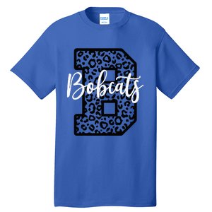 Bobcats School Spirit Leopard Sport Fan Game Day Tall T-Shirt