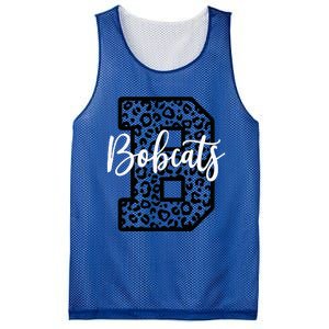 Bobcats School Spirit Leopard Sport Fan Game Day Mesh Reversible Basketball Jersey Tank