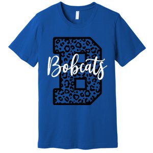 Bobcats School Spirit Leopard Sport Fan Game Day Premium T-Shirt