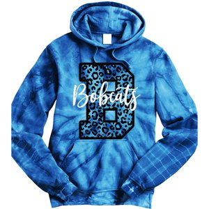 Bobcats School Spirit Leopard Sport Fan Game Day Tie Dye Hoodie