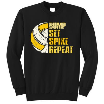 Bump Set Spike Repeat Volleyball Funny Sweatshirt