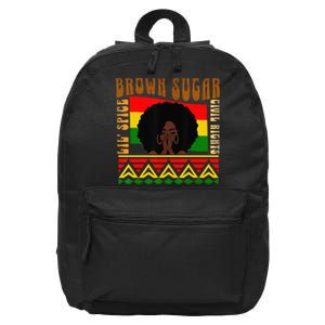 Brown Sugar Spice and Civil Rights Cute Black History Month 16 in Basic Backpack