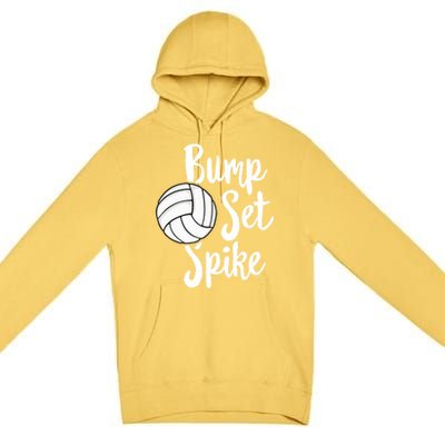 Bump Set Spike Volleyball Great Gift Player Team Premium Pullover Hoodie