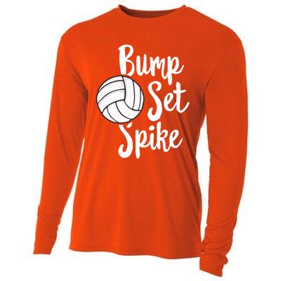 Bump Set Spike Volleyball Great Gift Player Team Cooling Performance Long Sleeve Crew