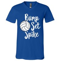 Bump Set Spike Volleyball Great Gift Player Team V-Neck T-Shirt