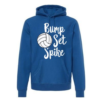 Bump Set Spike Volleyball Great Gift Player Team Premium Hoodie