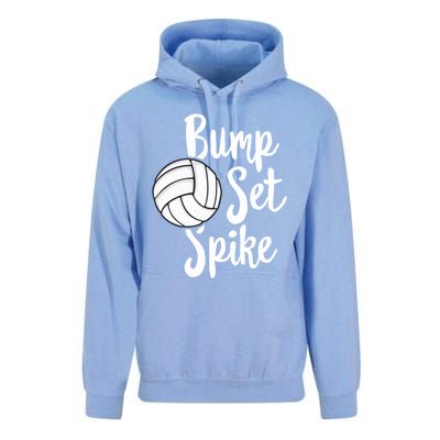 Bump Set Spike Volleyball Great Gift Player Team Unisex Surf Hoodie