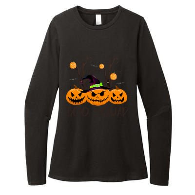 Boo Squad Scary Pumpkin Funny Halloween Costume Gift Womens CVC Long Sleeve Shirt