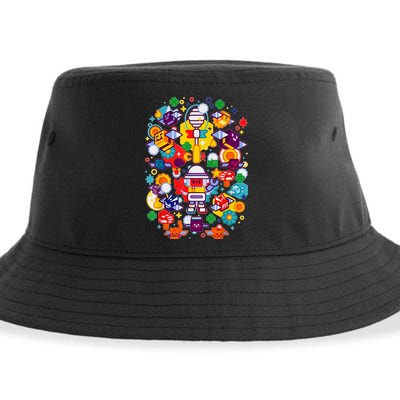 Bee Swarm Simulator Merch Stylized Beekeeper Sustainable Bucket Hat