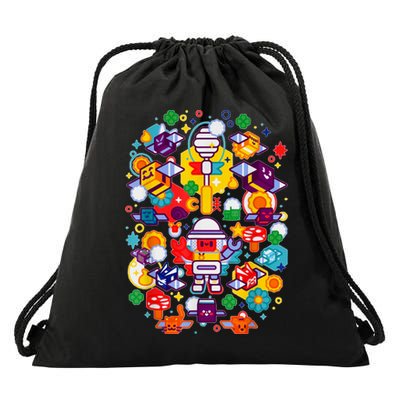 Bee Swarm Simulator Merch Stylized Beekeeper Drawstring Bag
