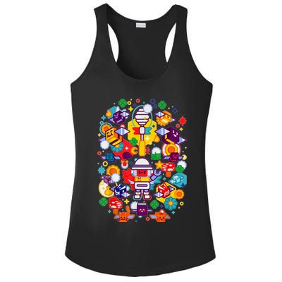 Bee Swarm Simulator Merch Stylized Beekeeper Ladies PosiCharge Competitor Racerback Tank