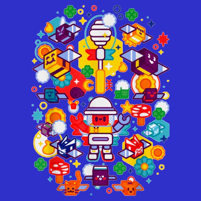 Bee Swarm Simulator Merch Stylized Beekeeper Magnet