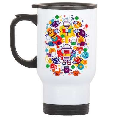 Bee Swarm Simulator Merch Stylized Beekeeper Stainless Steel Travel Mug