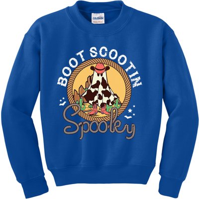 Boot Scootin Spooky Western Halloween Ghost Spooky Season Kids Sweatshirt