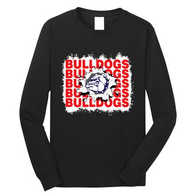 Bulldogs School Sports Fan Team Spirit Long Sleeve Shirt