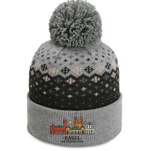 Basel Switzerland Skyline The Baniff Cuffed Pom Beanie