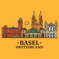 Basel Switzerland Skyline Sustainable Knit Beanie